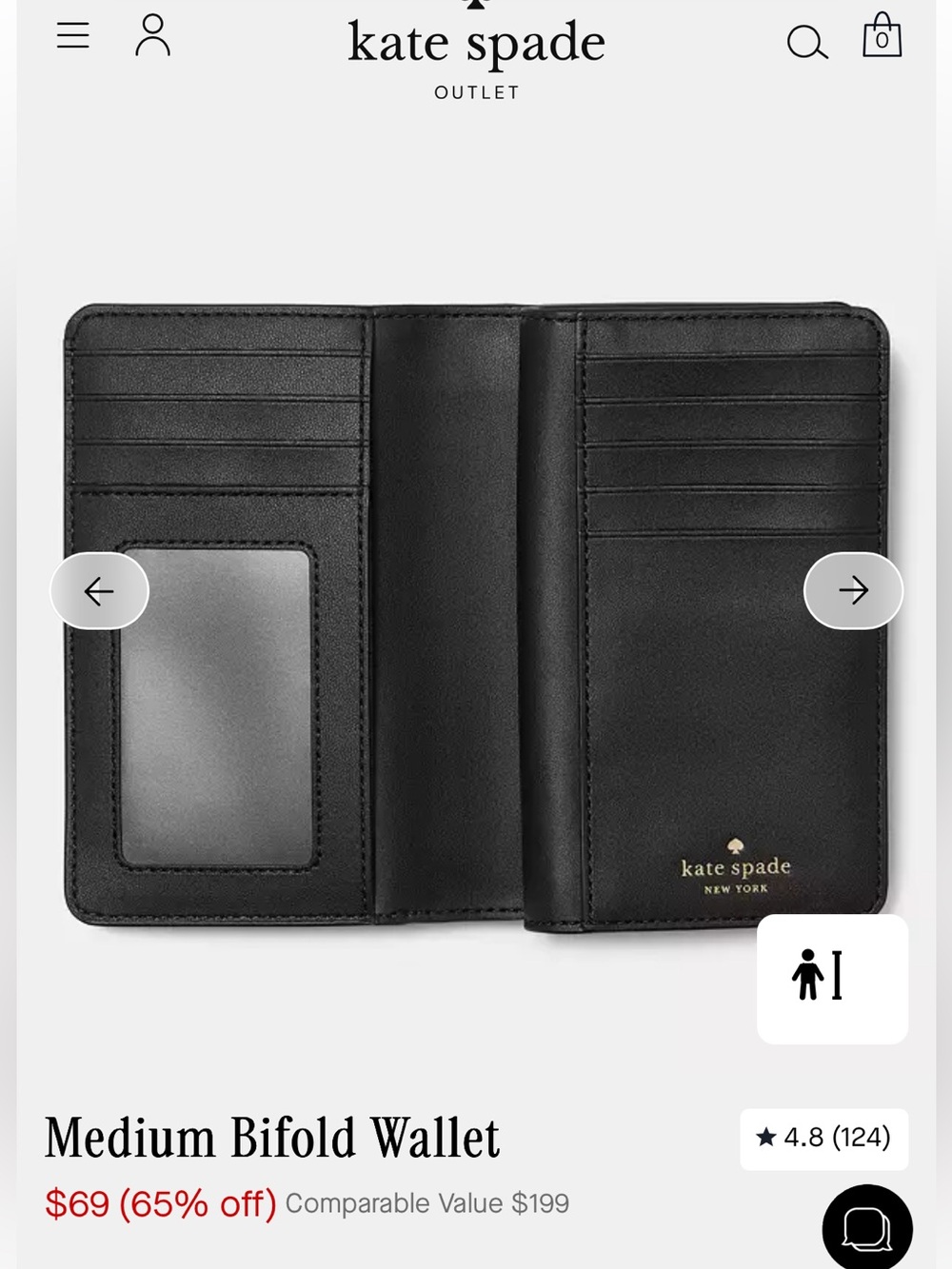 Kate Spade medium bifold wallet - Picture 5 of 5